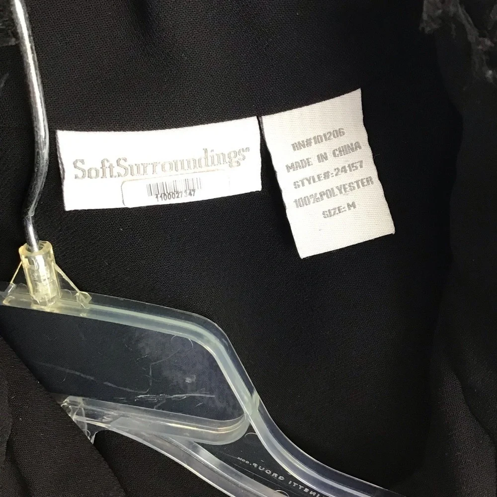 Soft Surroundings Stratford Military Style Jacket Blazer Steam Punk Black Size M - Picture 9 of 10